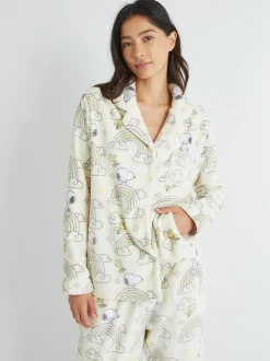 Pyjama's*Skinnydip Peanuts x Snoopy Rainbow Fleece Pyjamas Set