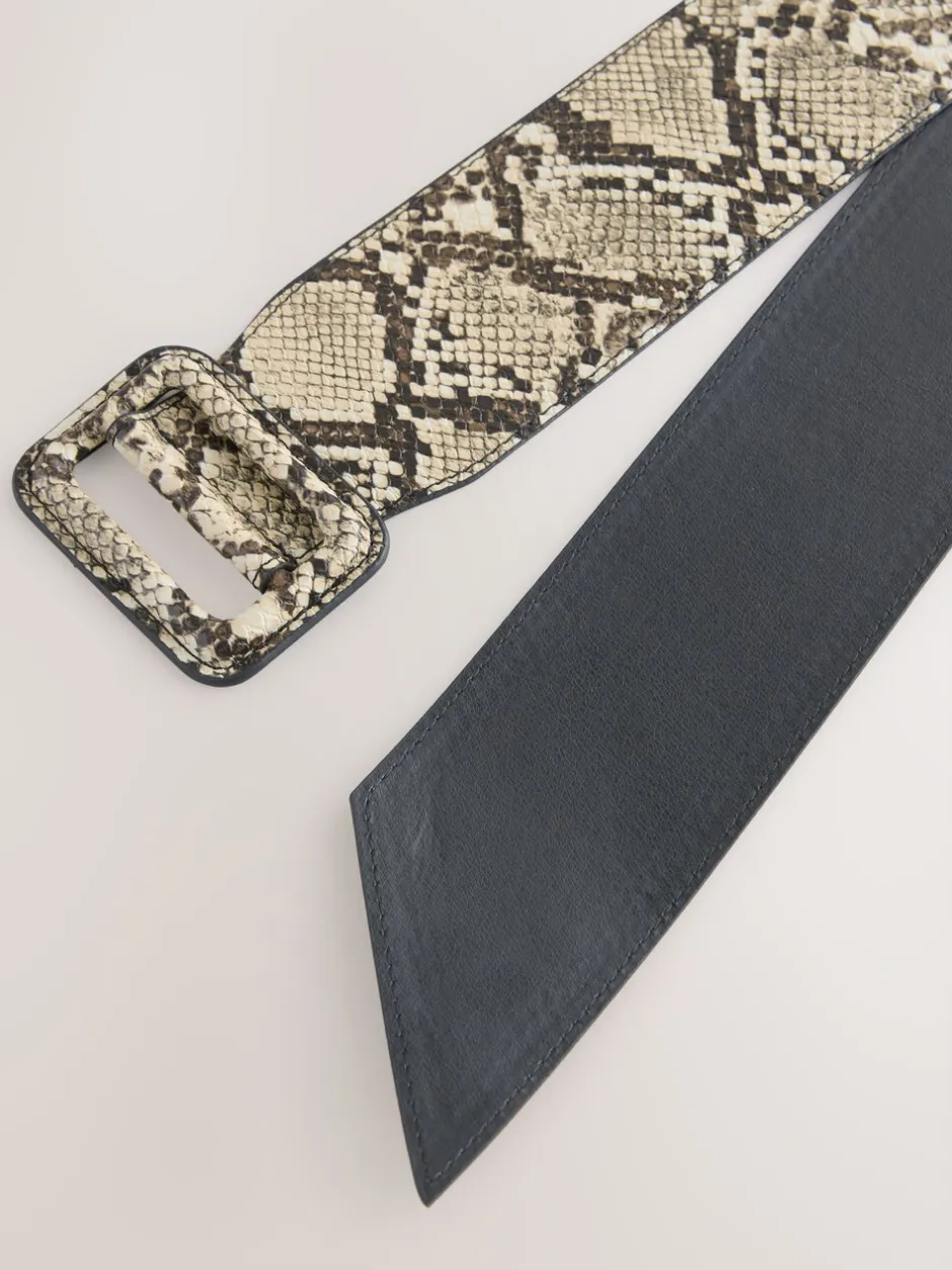 Ceintuurs|Next Slangenprint - PU Wide Belt