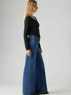 Jeans|Levi's Slim meisje - ® 318 Shaping jeans met wijde pijpen