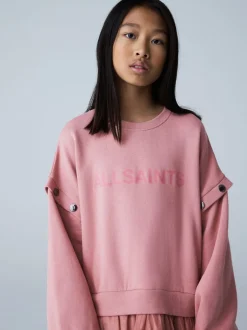 Gebreide Kleding*smALLSAINTS Amphia Flocked Logo Sweat Mock Dress