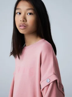 Gebreide Kleding*smALLSAINTS Amphia Flocked Logo Sweat Mock Dress