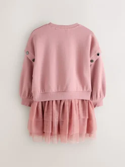 Gebreide Kleding*smALLSAINTS Amphia Flocked Logo Sweat Mock Dress
