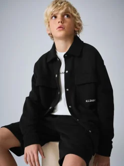 Jassen En Jacks|smALLSAINTS Sweat Shacket T-Shirt and Shorts 3 Piece Set