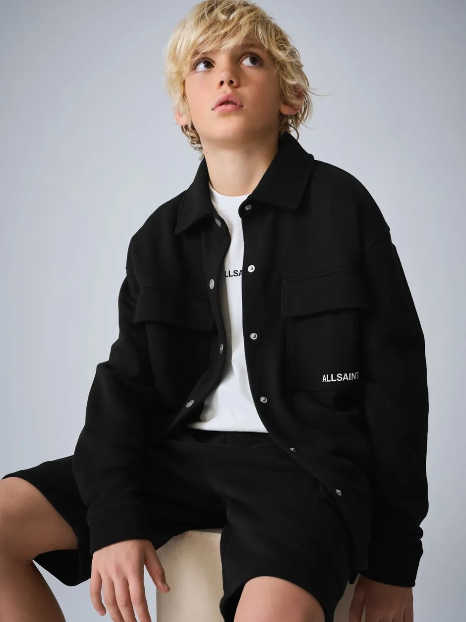 Jassen En Jacks|smALLSAINTS Sweat Shacket T-Shirt and Shorts 3 Piece Set