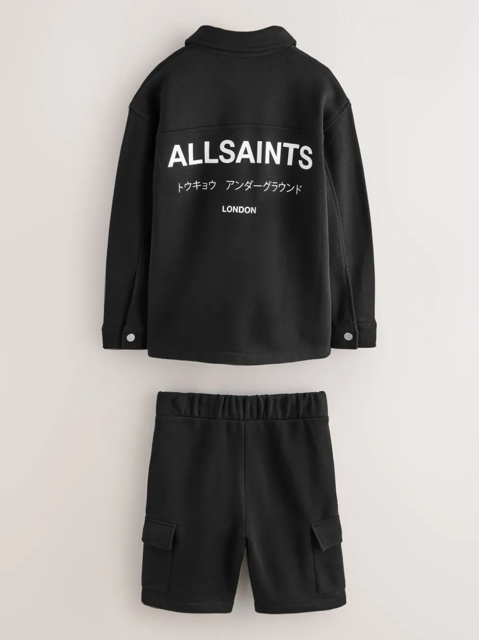 Jassen En Jacks|smALLSAINTS Sweat Shacket T-Shirt and Shorts 3 Piece Set