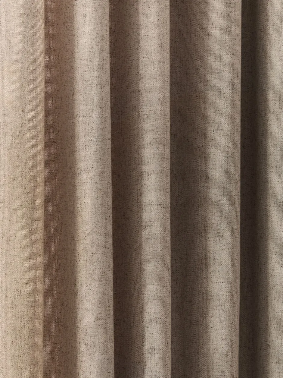 Gordijnen|Gordijnen*Next Soft Weave Linen Blend Eyelet Curtains Natuurlijk