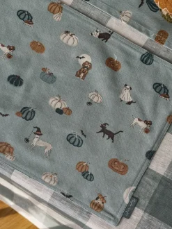 Tafellinnen En Placemats |Sophie Allport Paws & Pumpkins wasbare placemats set van 2