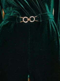 Jumpsuits En Playsuits*Sosandar Velvet Wrap Jumpsuit
