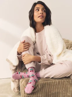 Sokken En Panty's*Next - 1 Pack Ankle Socks in a Gift Box Sparkle Cherries