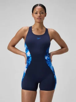 Sportkleding*Speedo badpak met digitale print en pijpen