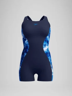 Sportkleding*Speedo badpak met digitale print en pijpen