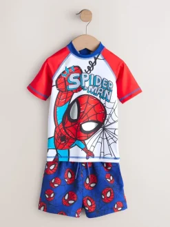 Badkleding|Badkleding*Next - Set van surfhemdje en zwembroek (3mnd -7jr) Spiderman