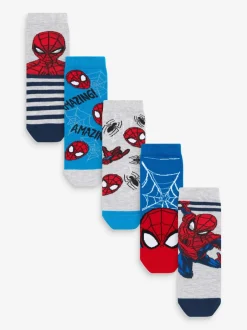 Sokken|Next Spiderman - Verpakking van 5 paar Character sokken met hoog katoengehalte