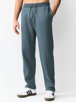 Joggingbroeken|Next Staalblauw - Straight fit - Relaxed Fit Brushback Heavyweight Joggers