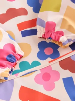Slabbetjes|Next Stampy Bloemenprint - Slabbetje met mouwen voor spenen en voeden