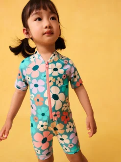 Badkleding|Badkleding|Next Stampy Bloemenprint - Zonbeschermend badpak (3 mnd-10 jr)