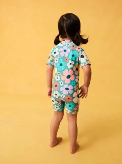 Badkleding|Badkleding|Next Stampy Bloemenprint - Zonbeschermend badpak (3 mnd-10 jr)