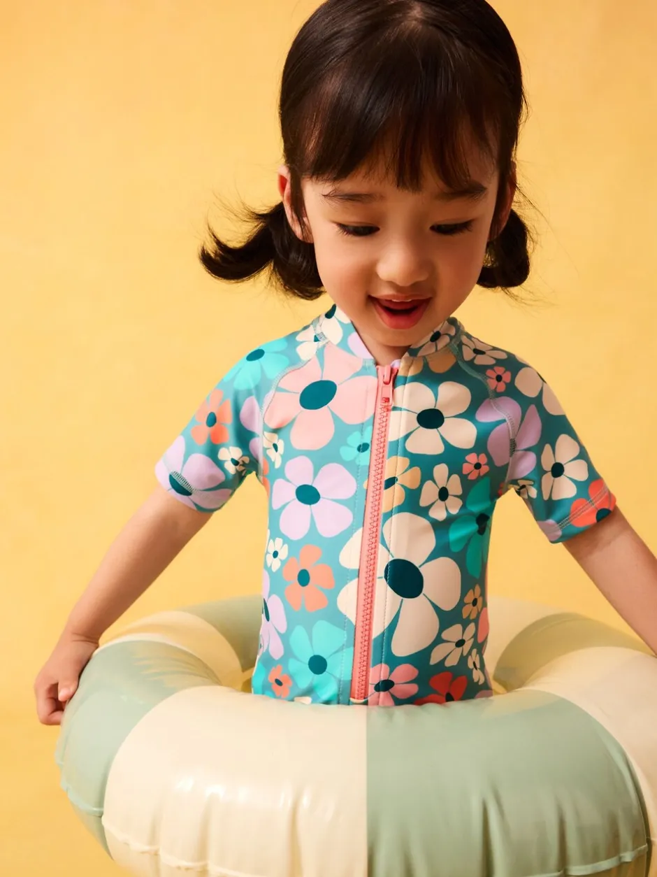 Badkleding|Badkleding|Next Stampy Bloemenprint - Zonbeschermend badpak (3 mnd-10 jr)