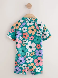 Badkleding|Badkleding|Next Stampy Bloemenprint - Zonbeschermend badpak (3 mnd-10 jr)