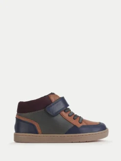 Boots*Start Rite Start-Rite Kids Sporty Orbit Casual Rip-Tape Low Rise Laced Brown Boots