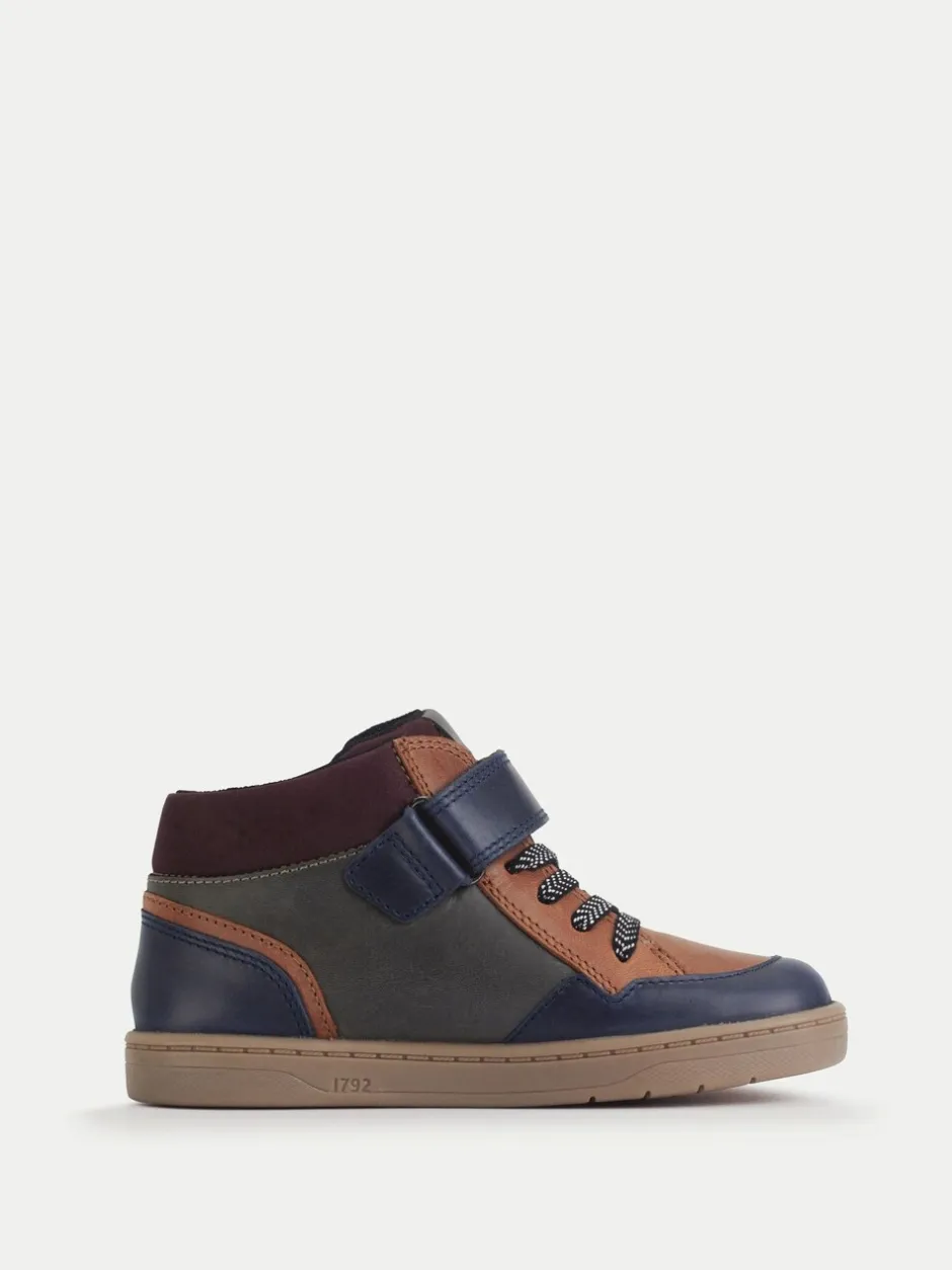 Boots*Start Rite Start-Rite Kids Sporty Orbit Casual Rip-Tape Low Rise Laced Brown Boots