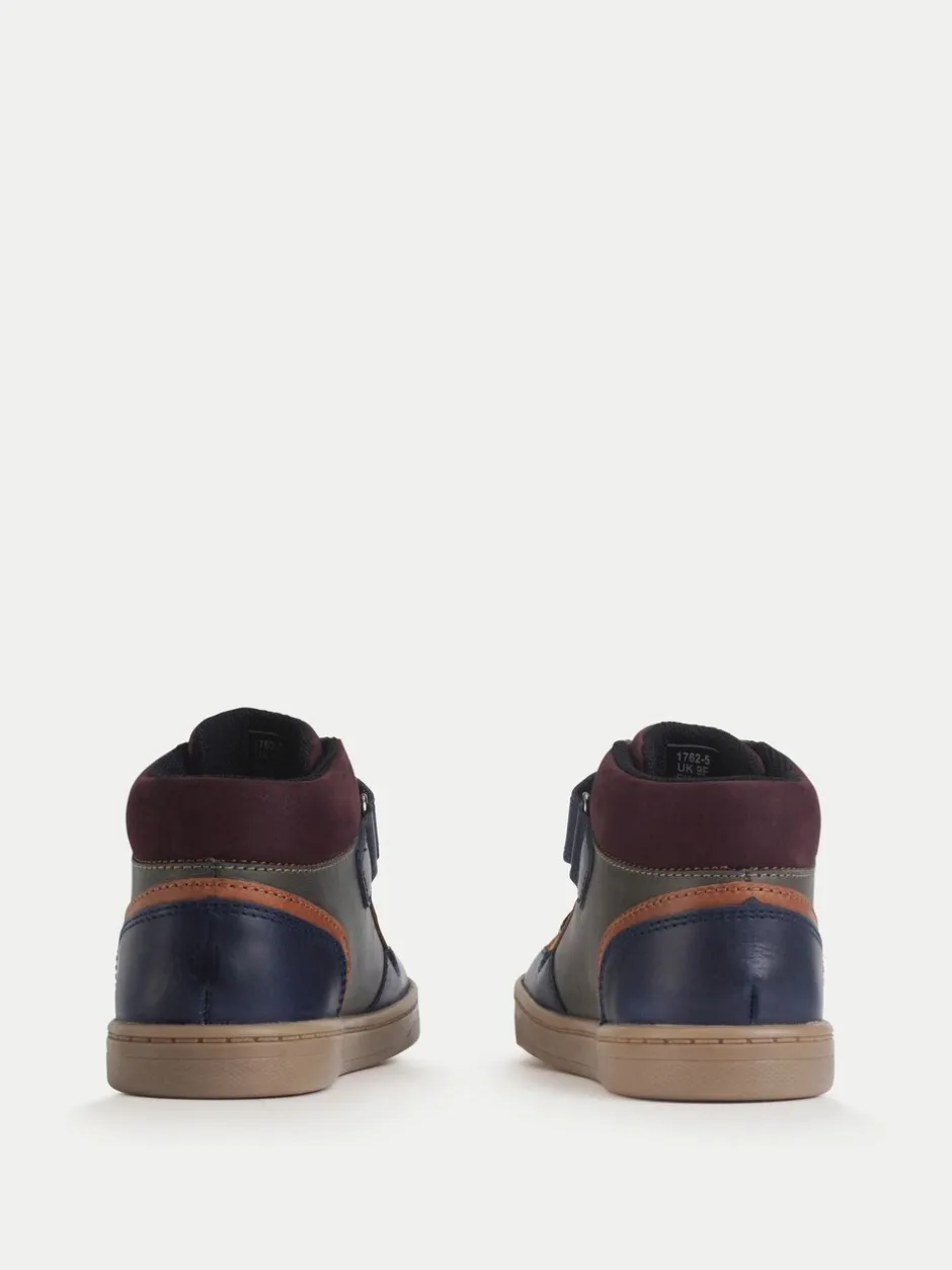 Boots*Start Rite Start-Rite Kids Sporty Orbit Casual Rip-Tape Low Rise Laced Brown Boots