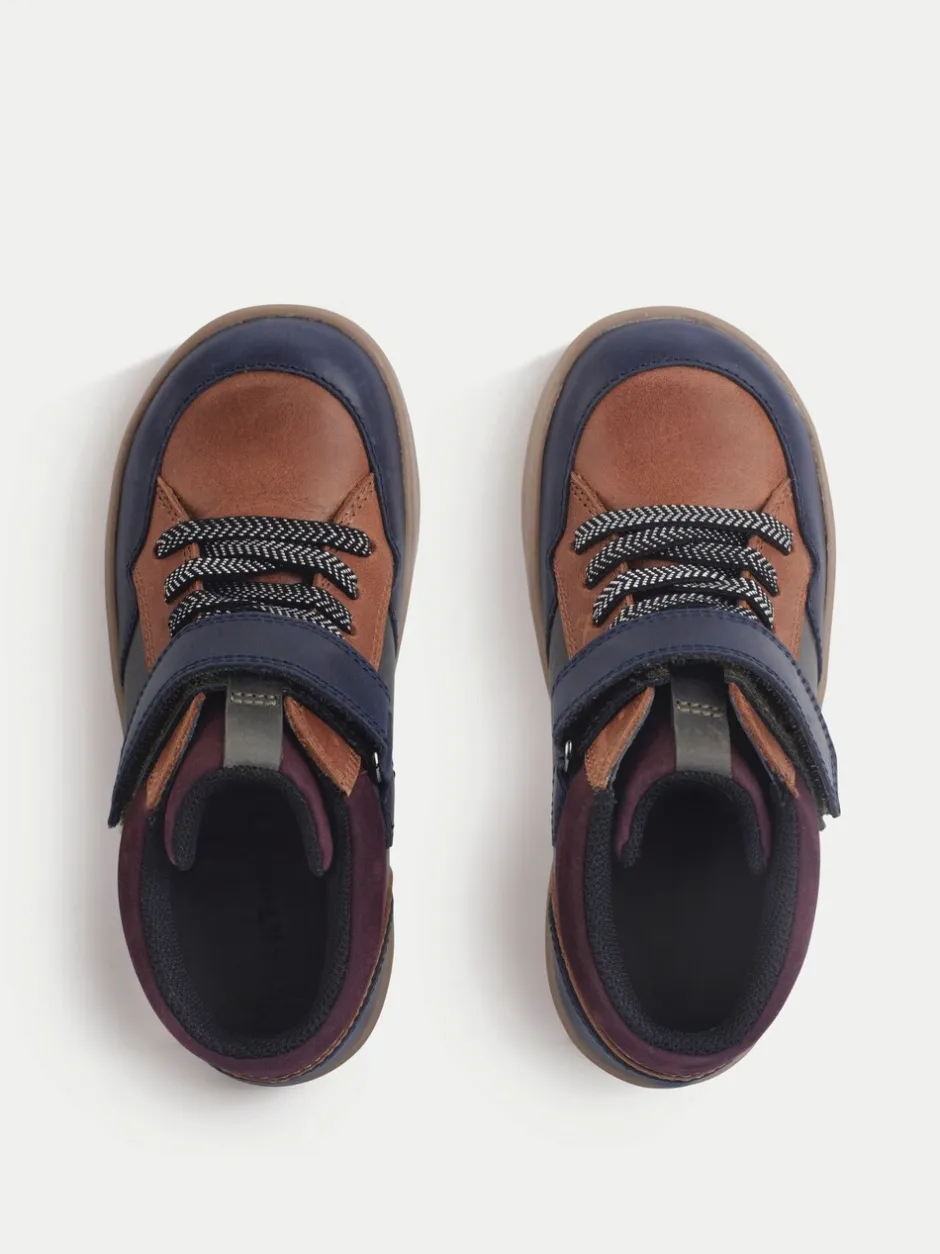 Boots*Start Rite Start-Rite Kids Sporty Orbit Casual Rip-Tape Low Rise Laced Brown Boots