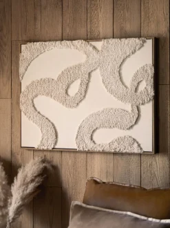 Canvassen En Kunst Voor Aan De Wand*Next Stof Boucle Abstract ingelijste Wanddecoratie
