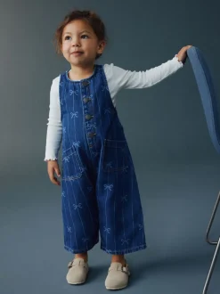 Jumpsuits En Playsuits*Next Strikjesprint - Sleeveless Denim Jumpsuit (3mths-8yrs)