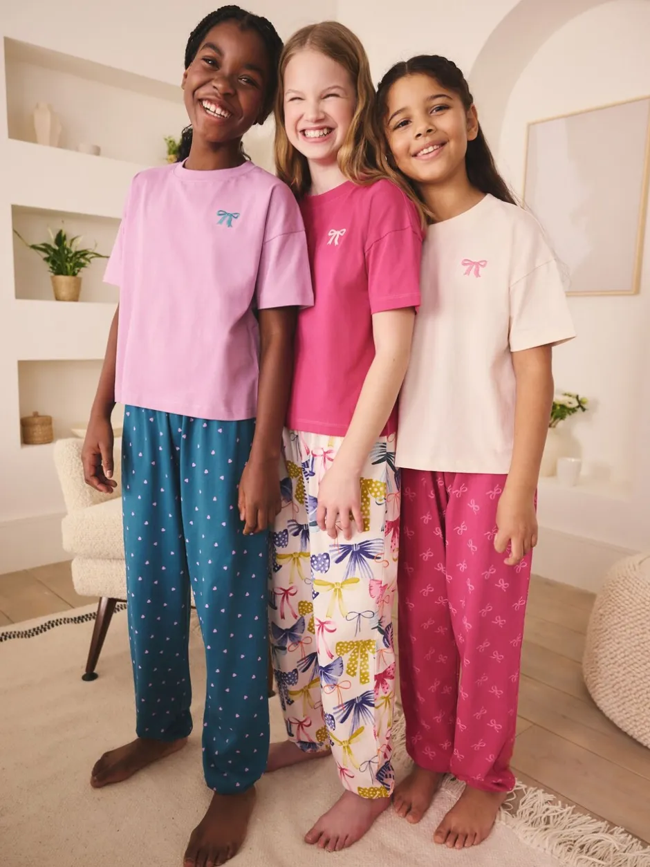 Nachtkleding En Pyjama's|Pyjama's*Next - Verpakking van 3 pyjama's met joggingbroek (3-16 jr) Strikken Helder