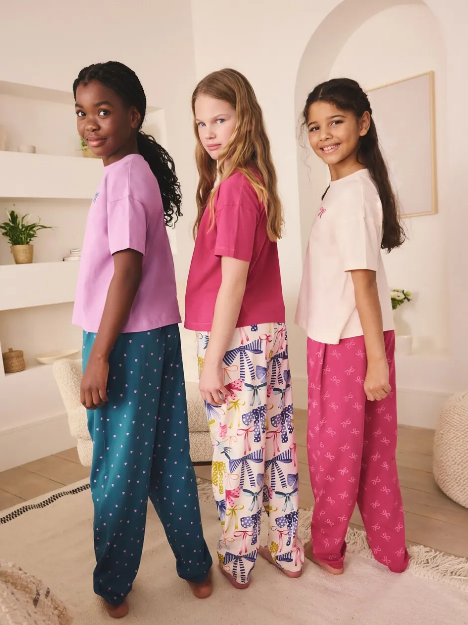 Nachtkleding En Pyjama's|Pyjama's*Next - Verpakking van 3 pyjama's met joggingbroek (3-16 jr) Strikken Helder