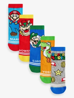 Sokken|Next - Verpakking van 5 paar Character sokken met hoog katoengehalte Super Mario