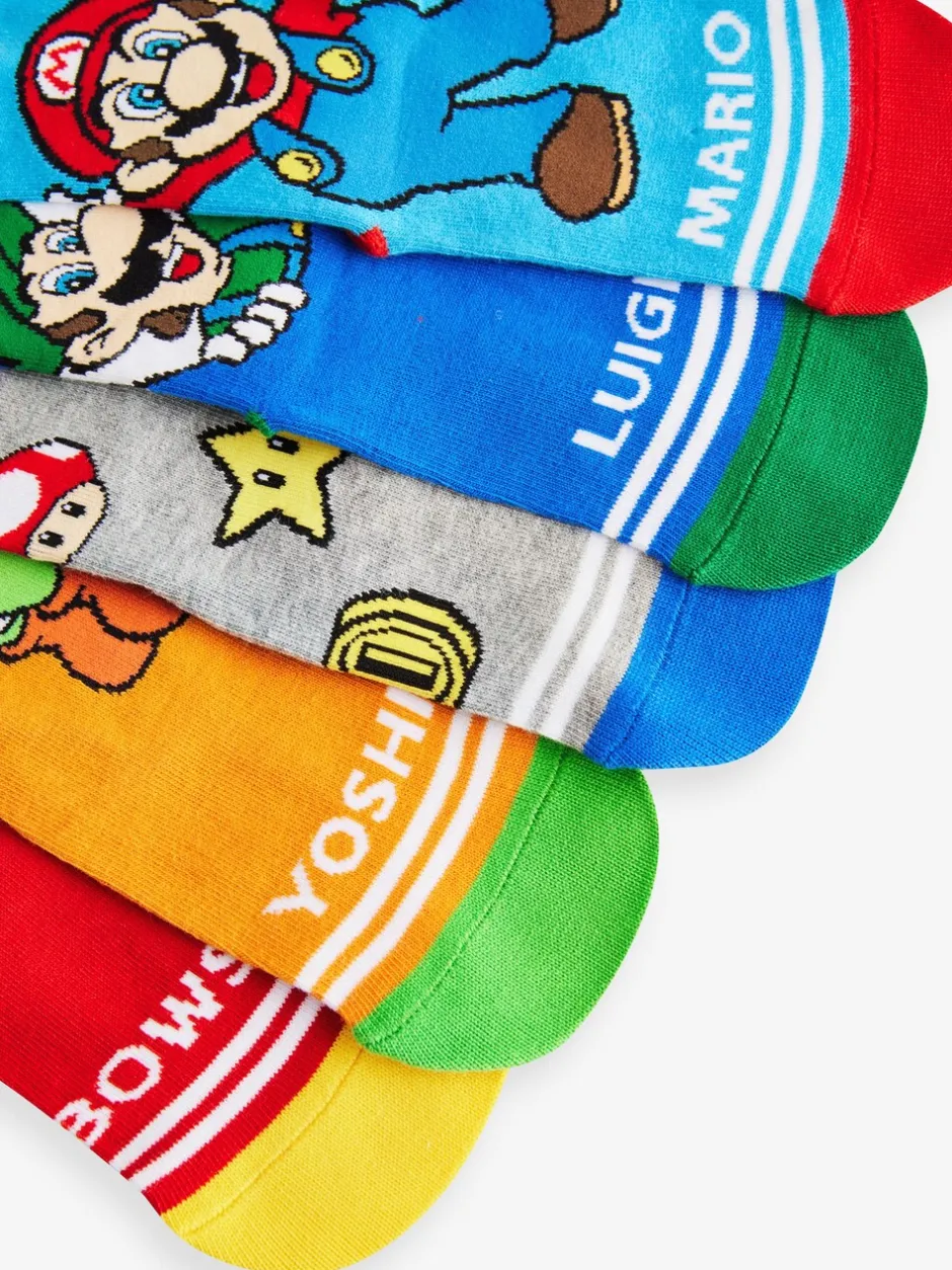 Sokken|Next - Verpakking van 5 paar Character sokken met hoog katoengehalte Super Mario