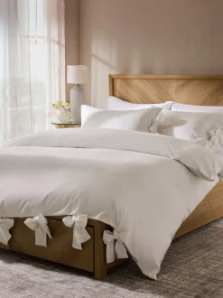 Beddengoedsets En Dekbedovertrekken|Next Superzachte 100% geborsteld katoenen dekbedovertrek- en kussensloopset Wit