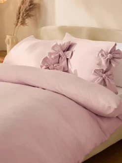 Beddengoedsets En Dekbedovertrekken*Next Superzachte 100% geborsteld katoenen dekbedovertrek- en kussensloopset Lichtroze