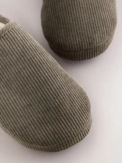 Pantoffels|Loungewear*Next - Corduroy pantoffelmuiltjes Taupe