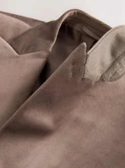 Blazers En Business-Jasjes|Smokings En Feestkleding*Next - Slim Fit - Velvet blazer met zelfrevers Taupe