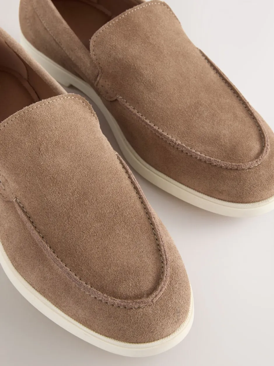 Schoenen|Formele Schoenen|Next - Suède instapschoenen Taupe