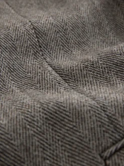 Pakken*Next Taupe bruin - Double Breasted Signature Marzotto 100% Italian Wool Herringbone Suit Jacket
