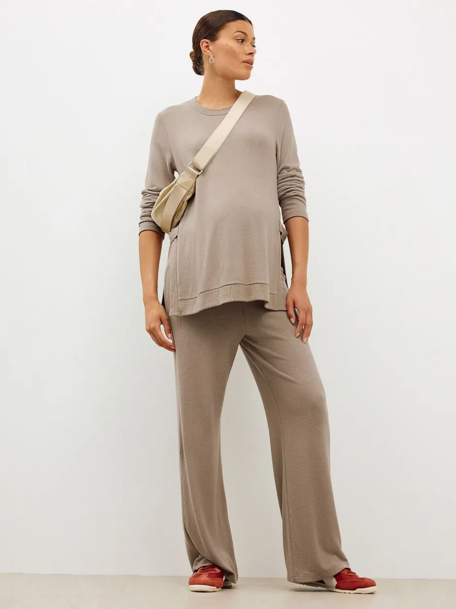 Hoody's En Sweatshirts|Moederschap|Next Taupe bruin - Zwangerschap Sweatshirt en Joggingbroeken Set