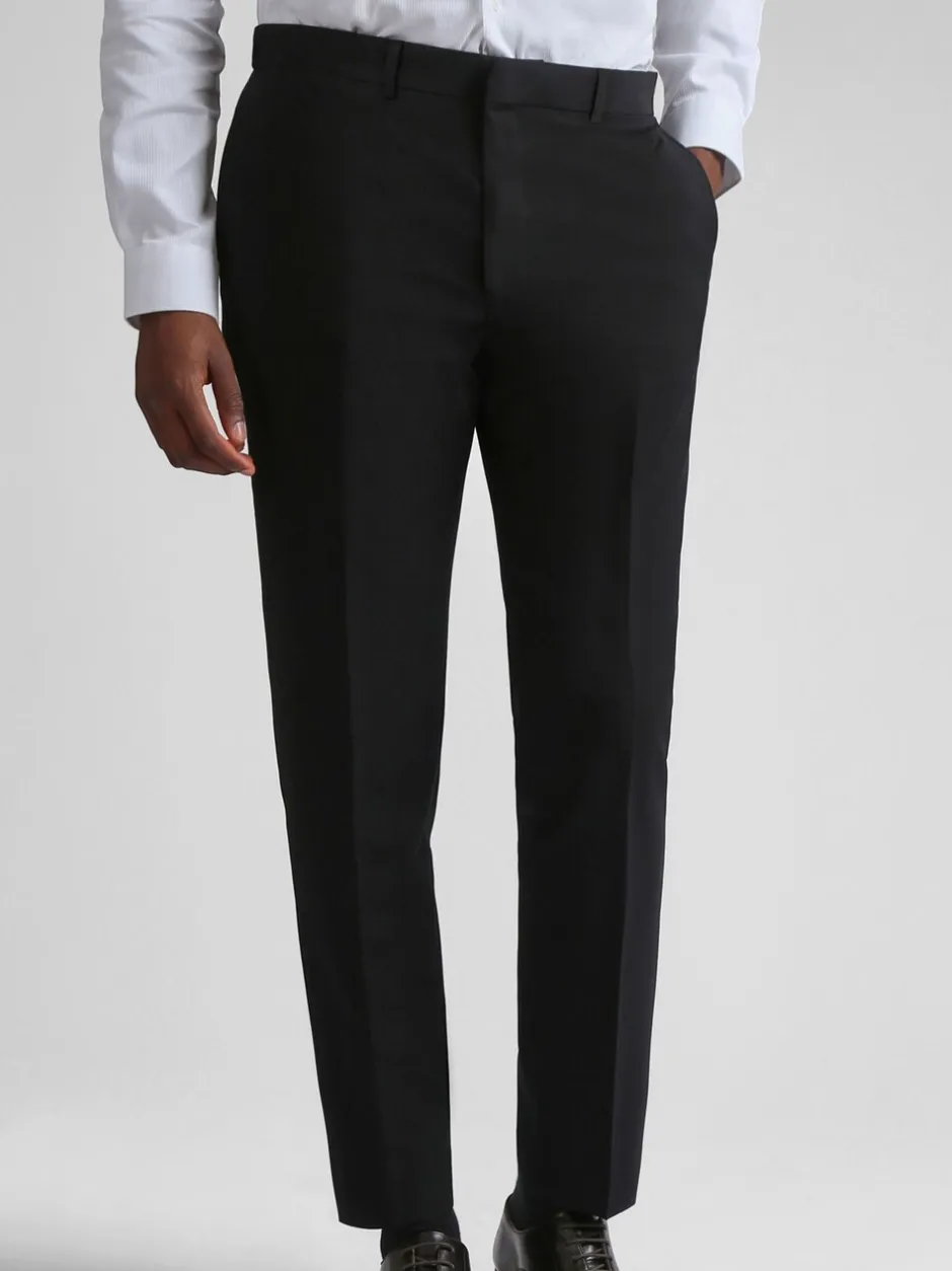 Smokings En Feestkleding|Ted Baker Tailoring Ted Baker - Zwarte nauwaansluitende smokingbroek