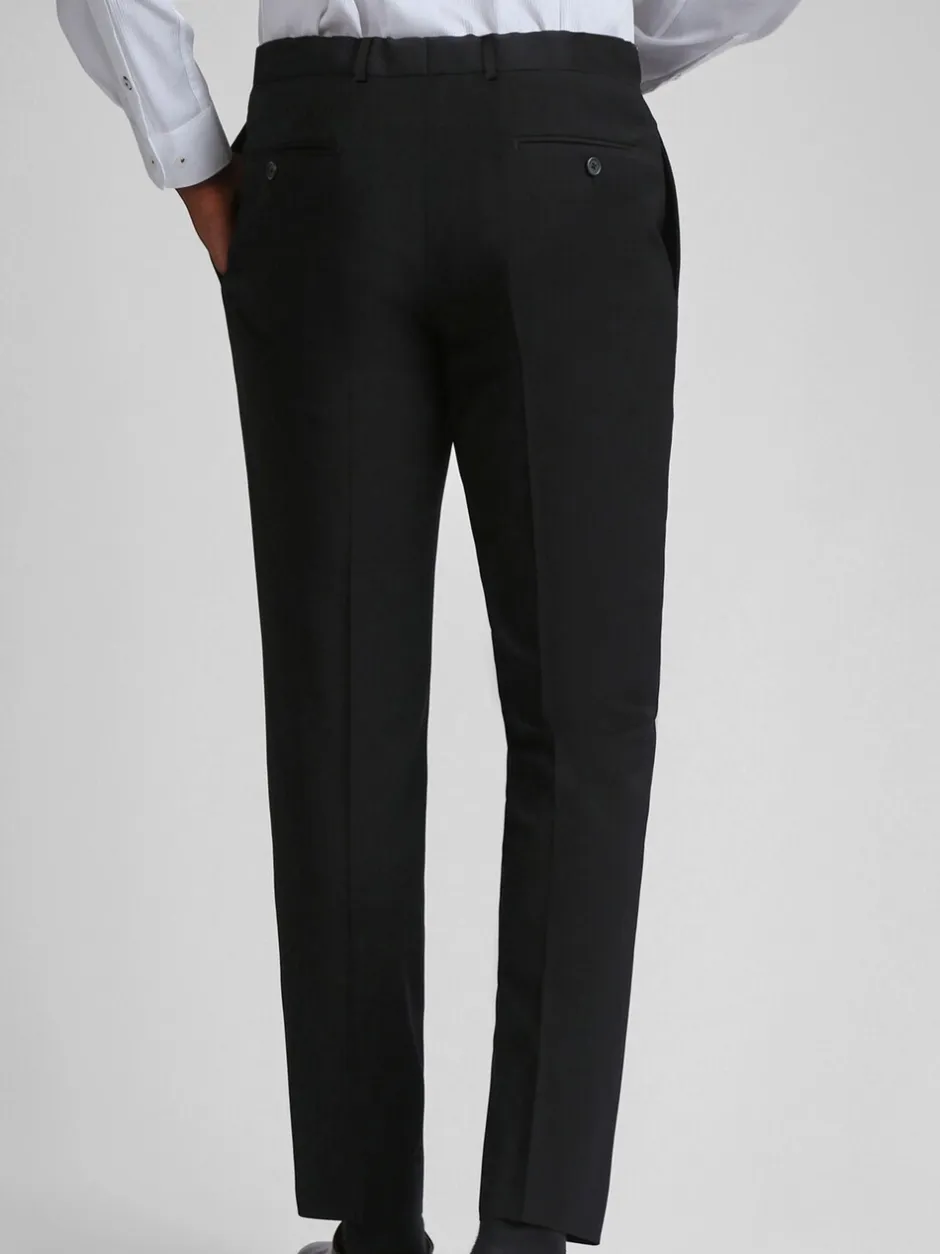 Smokings En Feestkleding|Ted Baker Tailoring Ted Baker - Zwarte nauwaansluitende smokingbroek