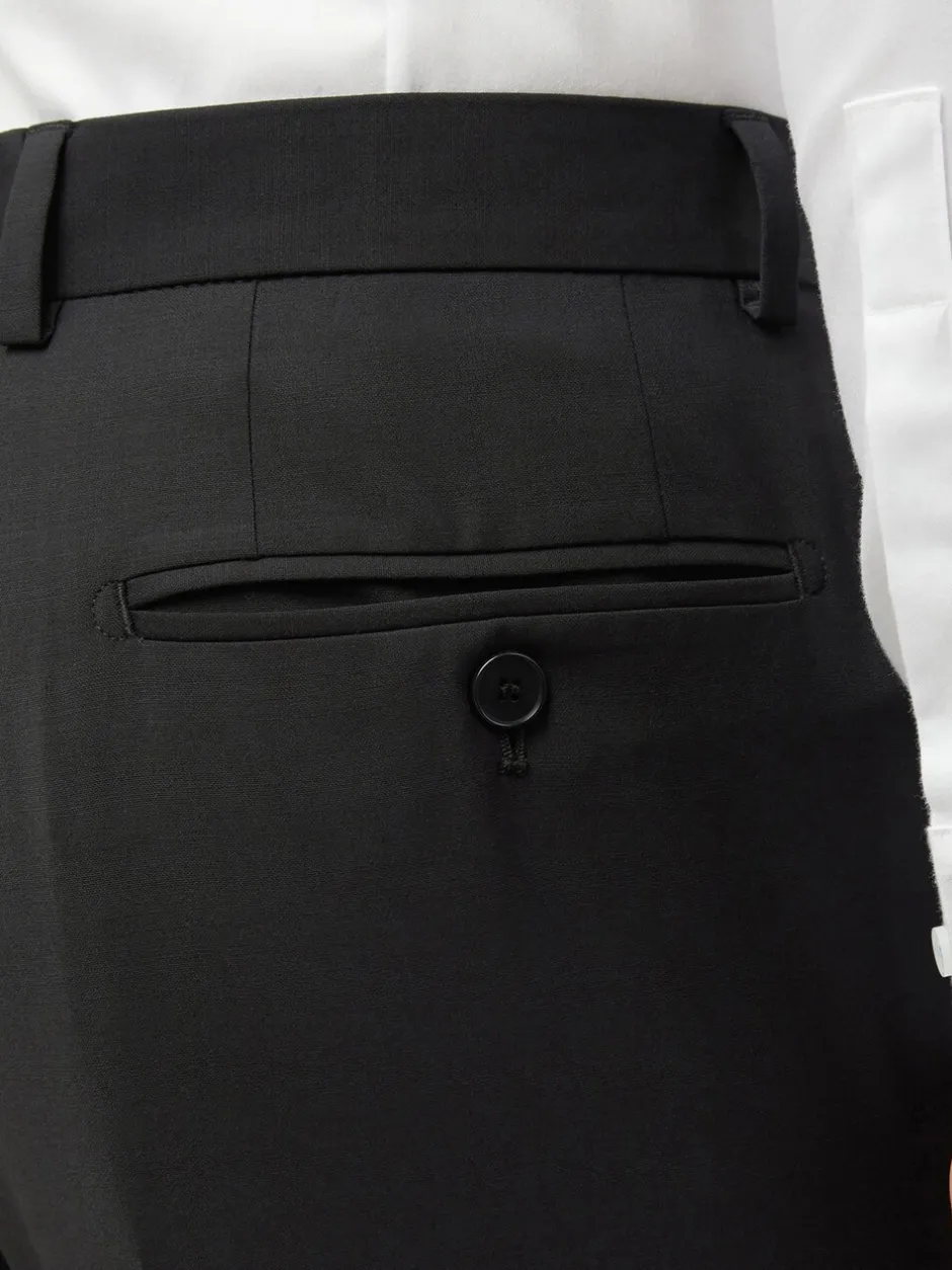Smokings En Feestkleding|Ted Baker Tailoring Ted Baker - Zwarte nauwaansluitende smokingbroek