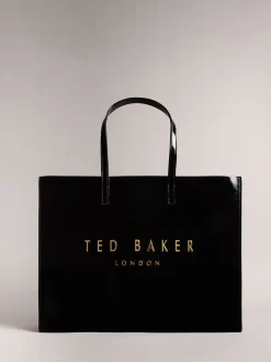 Tassen*Ted Baker Crikon extra grote iconische tas met kreukeffect