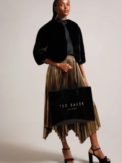 Tassen*Ted Baker Crikon extra grote iconische tas met kreukeffect