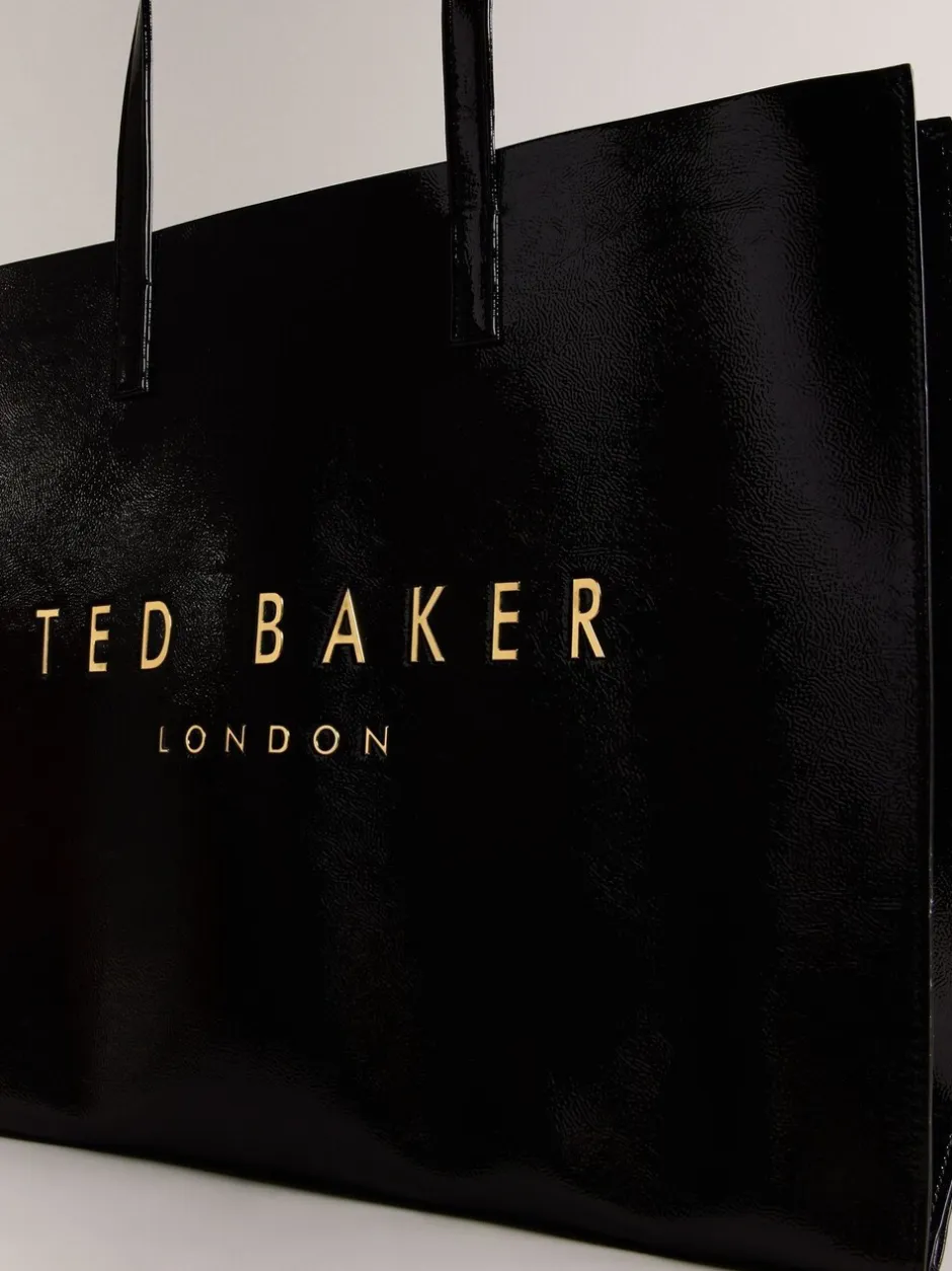 Tassen*Ted Baker Crikon extra grote iconische tas met kreukeffect