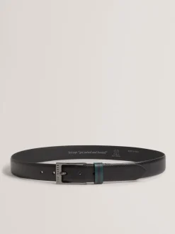 Riemen En Bretels*Ted Baker Kendon Stripe Leather Belt