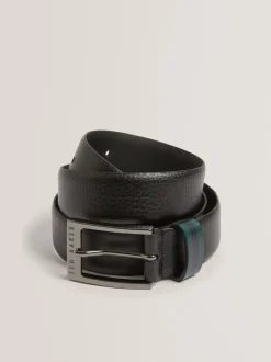 Riemen En Bretels*Ted Baker Kendon Stripe Leather Belt