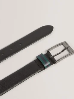 Riemen En Bretels*Ted Baker Kendon Stripe Leather Belt