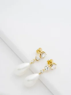 Sieraden|Ted Baker Pearsti: Opvallende oorbellen met kristallen kralen en hangers